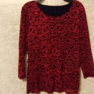 Ladies beautiful red and black blouse
